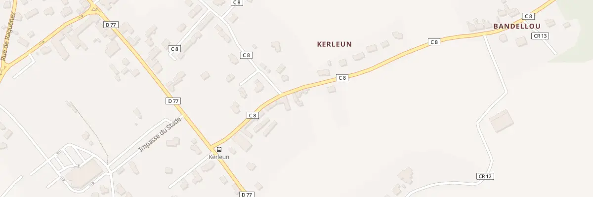 Plan du 8 Kerleun à Névez