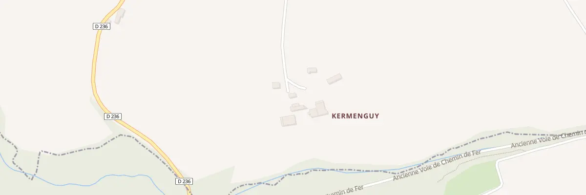 Plan de Kermenguy à Plonévez-du-Faou