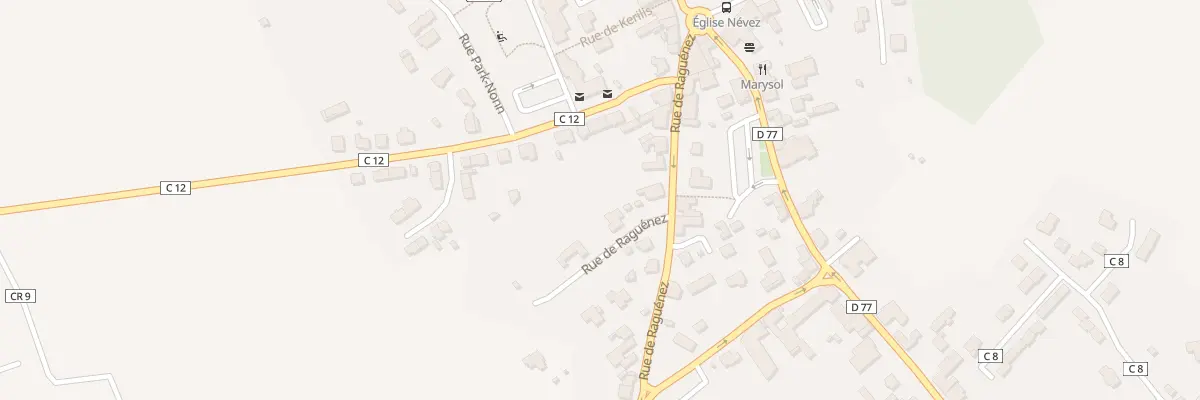 Plan du 8 Rue de Raguenes à Névez