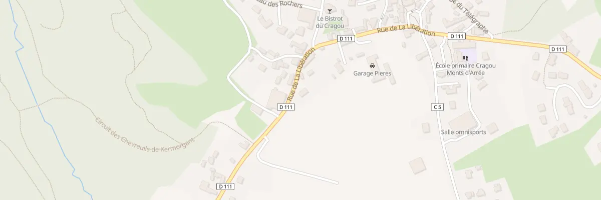 Plan du 22 Rue de la Libération au Cloître-Saint-Thégonnec