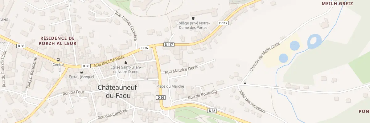 Plan du 2 Rue Maurice Denis à Châteauneuf-du-Faou