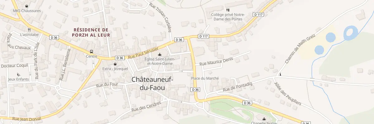 Plan du 11 Pl du Marché à Châteauneuf-du-Faou