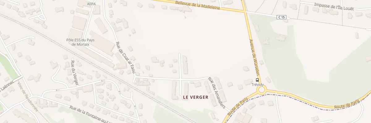 Plan du 15 Rue des Amandiers à Morlaix