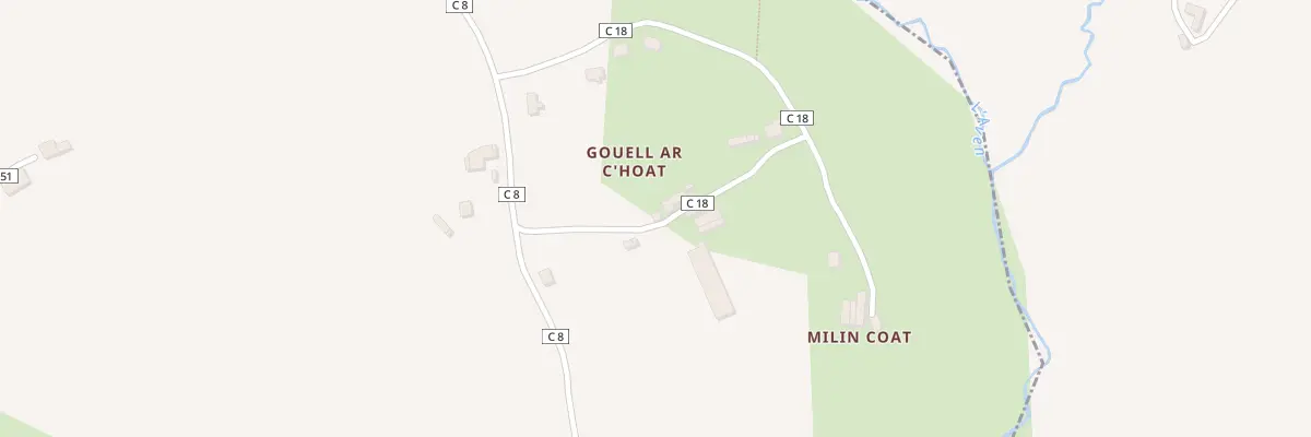 Plan du 196 Gouell Ar C Hoat à Tourch