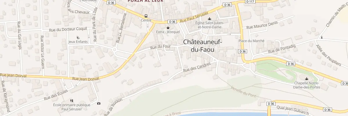 Plan du 7 Rue Vincent Le Rousseau de Ros à Châteauneuf-du-Faou