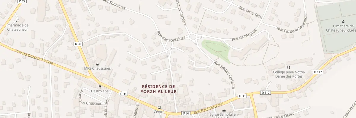 Plan du 13 Rue des Fontaines à Châteauneuf-du-Faou