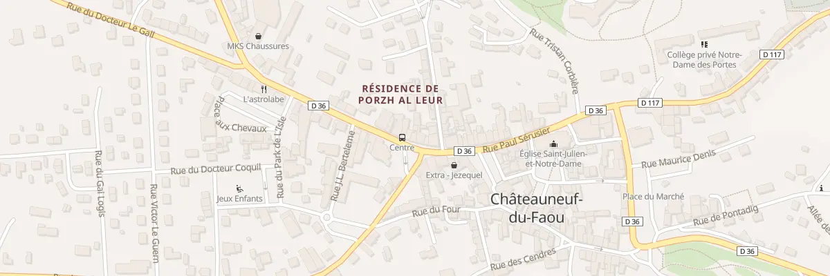 Plan du 8 Pl Saint-Michel à Châteauneuf-du-Faou