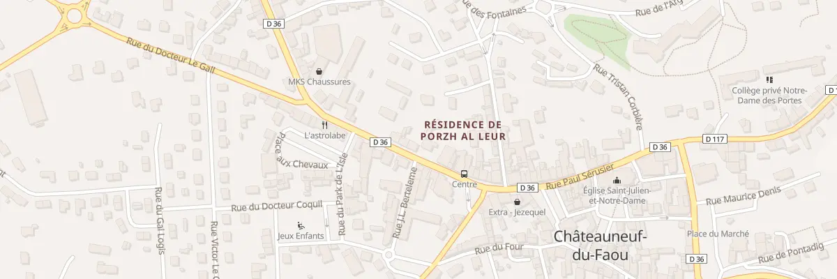 Plan du 5 Rue du Général de Gaulle à Châteauneuf-du-Faou