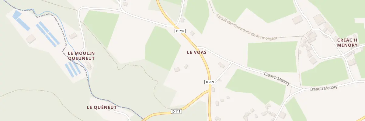 Plan du 1 Le Voas au Cloître-Saint-Thégonnec