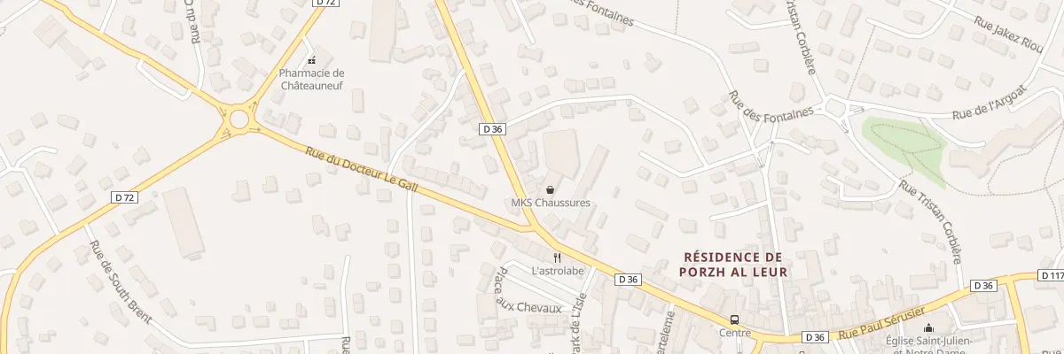 Plan du 23 Rue du Général de Gaulle à Châteauneuf-du-Faou