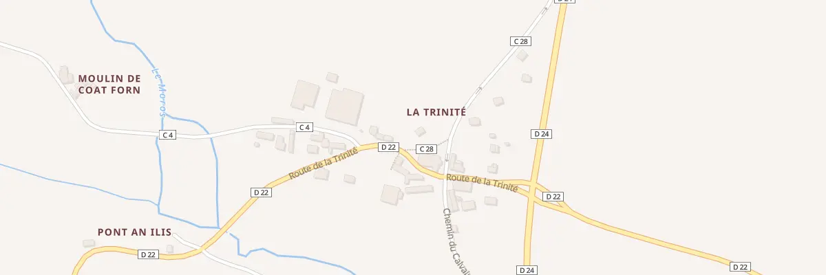 Plan du 159 La Trinite à Melgven