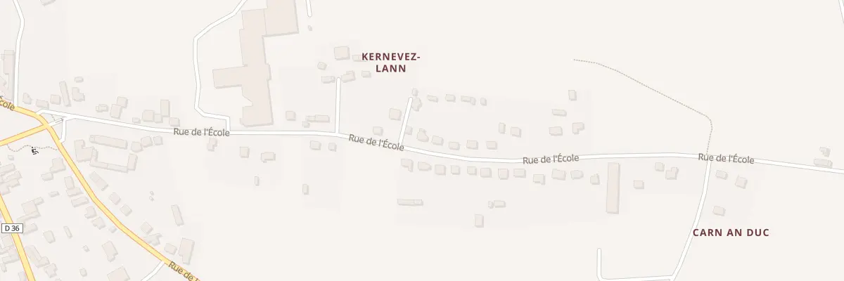 Plan du 58 Rue de l’Ecole à Plonévez-du-Faou