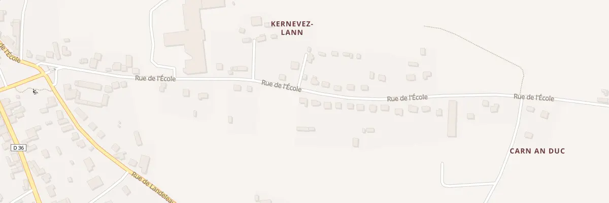 Plan du 35 Rue de l’Ecole à Plonévez-du-Faou