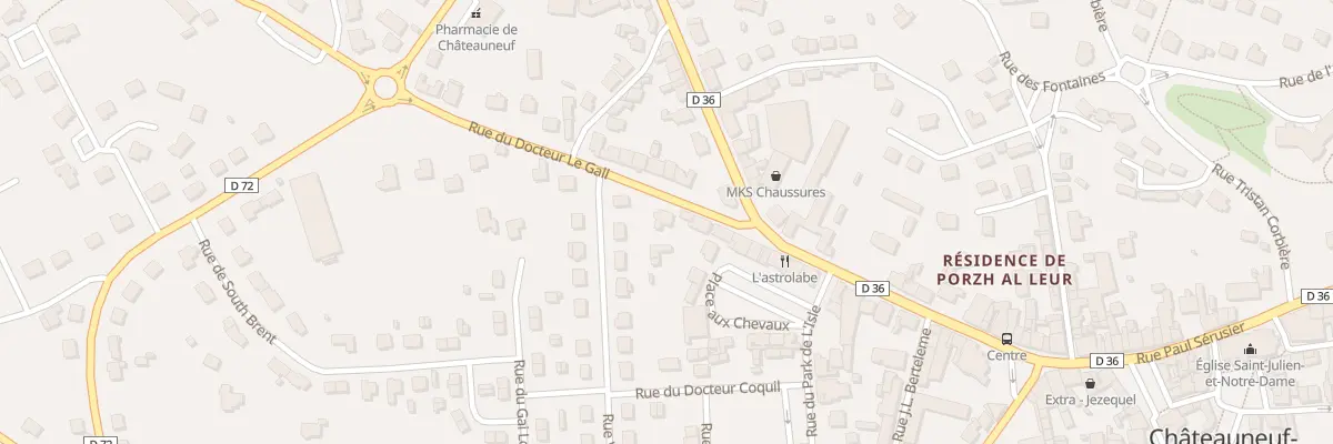 Plan du 10 Rue du Docteur Le Gall à Châteauneuf-du-Faou