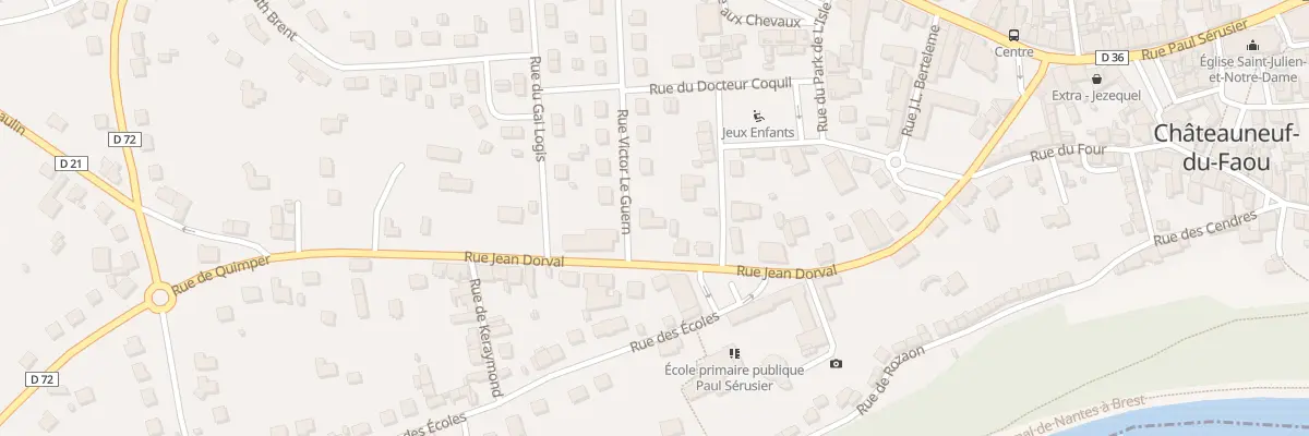 Plan du 1 Rue Victor Le Guern à Châteauneuf-du-Faou