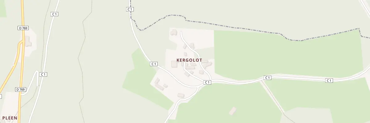 Plan du 261 Kergollot au Cloître-Saint-Thégonnec