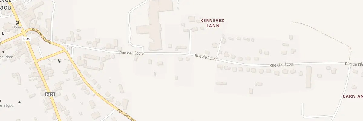 Plan du 21 Rue de l’Ecole à Plonévez-du-Faou