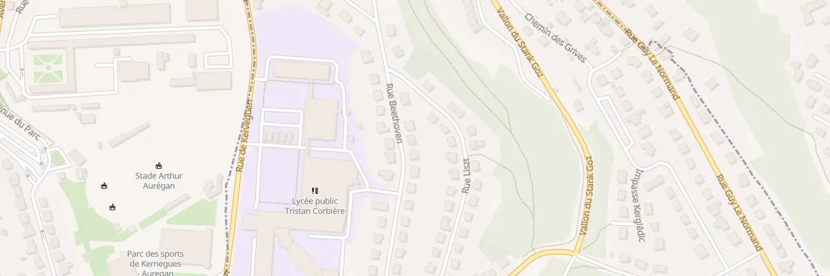 Plan du 14 Rue Beethoven à Plourin-lès-Morlaix