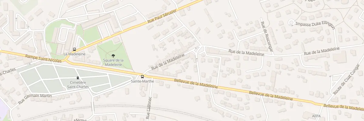 Plan du 15 Rue de la Madeleine à Morlaix