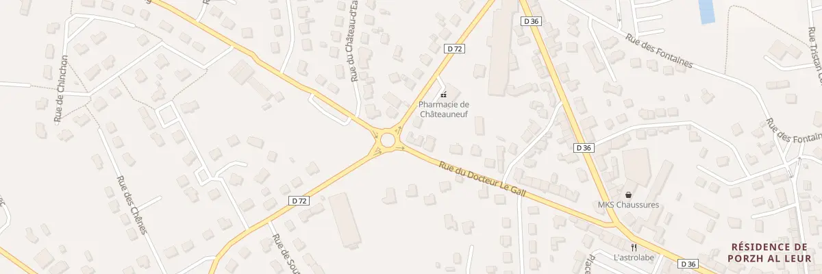 Plan du 25 Rue du Docteur Le Gall à Châteauneuf-du-Faou
