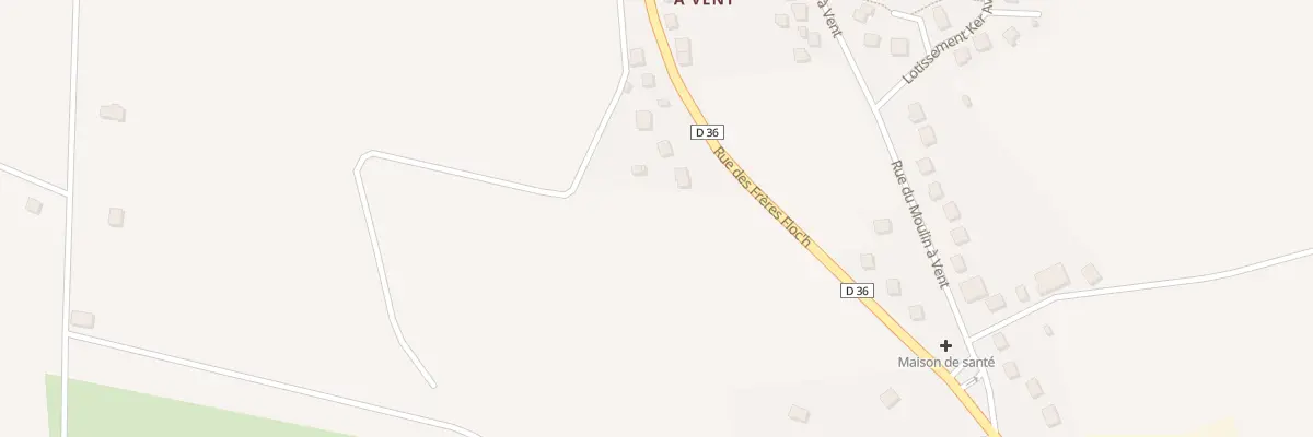 Plan de la Rue des Freres Floch à Plonévez-du-Faou