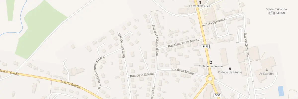Plan du 20 Rue du Château d’Eau à Châteauneuf-du-Faou