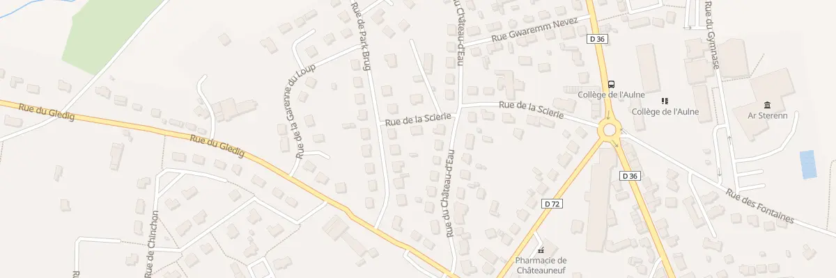 Plan du 12 Rue de la Scierie à Châteauneuf-du-Faou