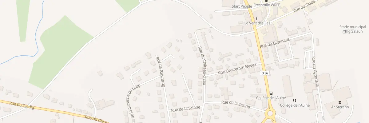 Plan du 23 Rue de Park Brug à Châteauneuf-du-Faou