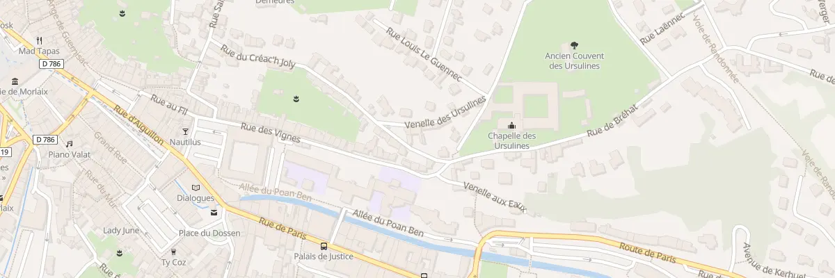 Plan du 3 Ven des Ursulines à Morlaix