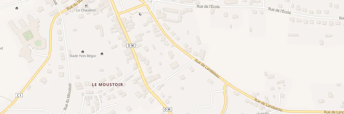 Plan du 15 Rue de Landeleau à Plonévez-du-Faou