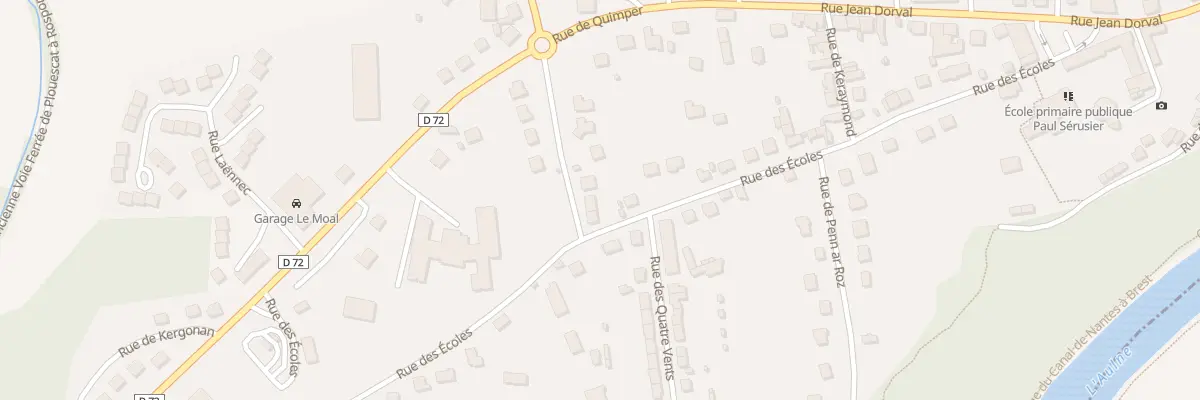 Plan du 14 Rue de Ker Arthur à Châteauneuf-du-Faou