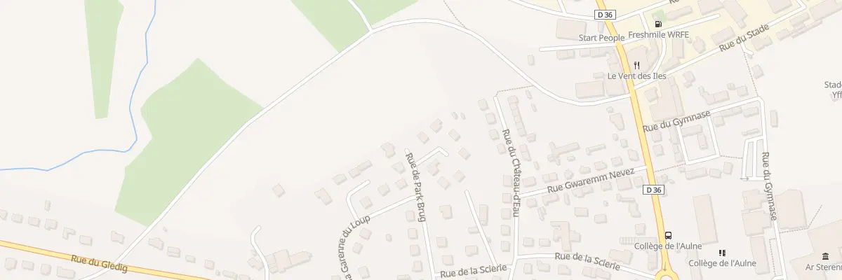 Plan du 29 Rue de Park Brug à Châteauneuf-du-Faou