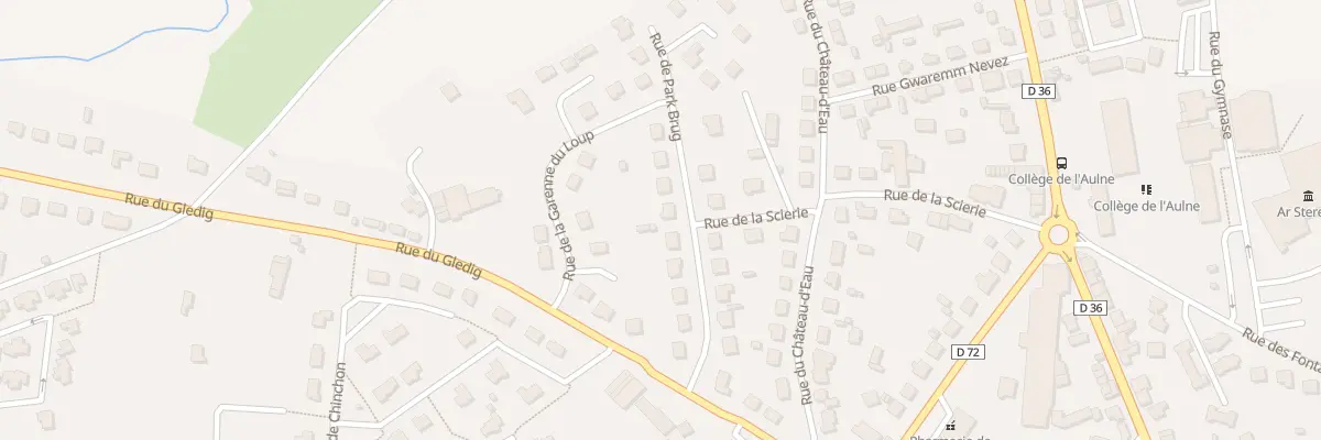 Plan du 12 Rue de Park Brug à Châteauneuf-du-Faou