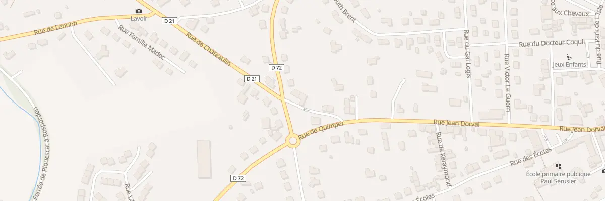 Plan du 45 Rue Jean Dorval à Châteauneuf-du-Faou