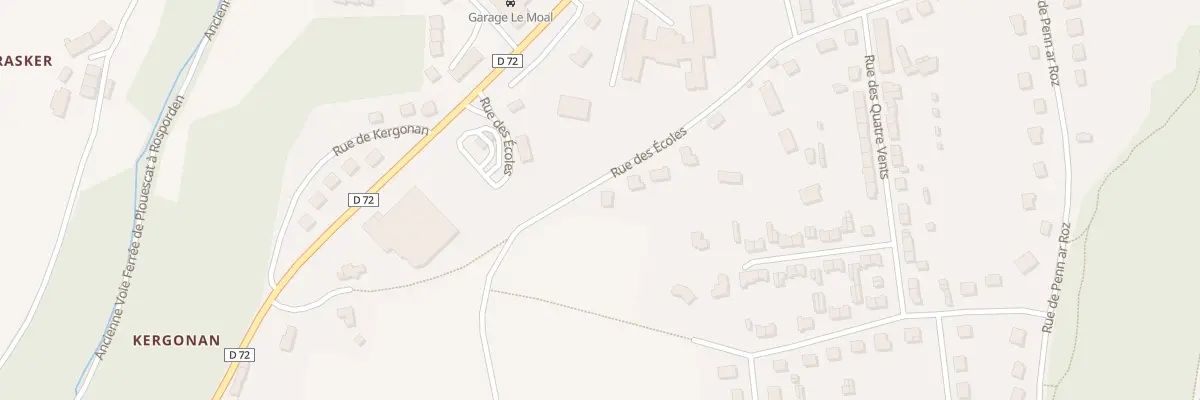 Plan du 36 Rue des Ecoles à Châteauneuf-du-Faou