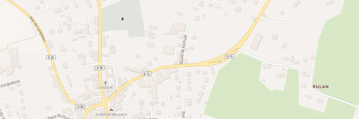 Plan du 1 Rte de Kerhuel à Coray