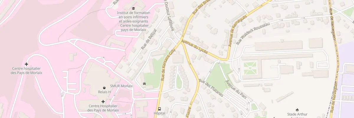 Plan du 9005 Rue de Kersaint-gilly à Morlaix