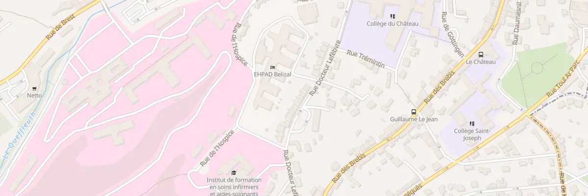 Plan du 25 Rue Docteur Lefèbvre à Morlaix