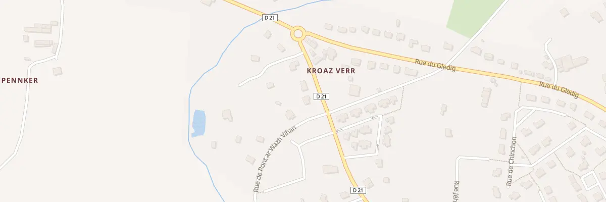 Plan du 5108 Kroaz Verr à Châteauneuf-du-Faou
