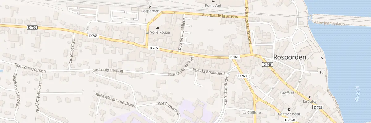 Plan du 2 Rue Louis Hémon à Rosporden