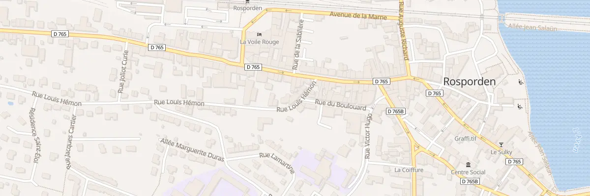 Plan du 6 Rue Louis Hémon à Rosporden