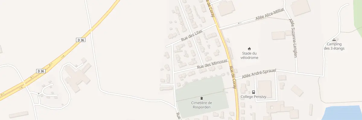Plan du 3 Rue des Roses à Rosporden