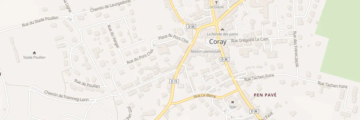 Plan du 2 Rue de Quimper à Coray