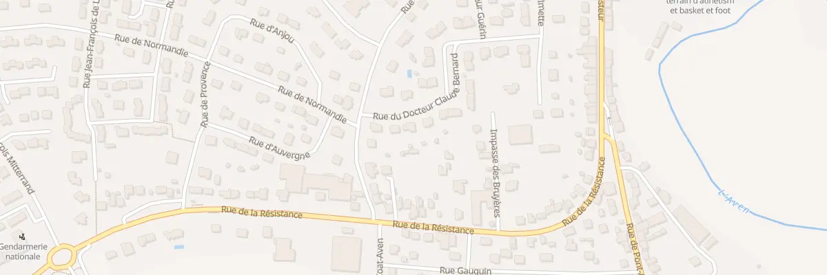 Plan du 6 Rue du Doc Claude Bernard à Rosporden