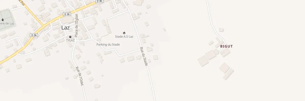 Plan du 10B Rue du Stade à Laz