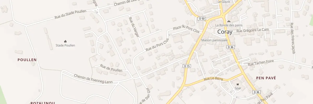 Plan du 7 Rue de Pors Clos à Coray