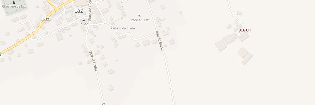 Plan du 12 Rue du Stade à Laz