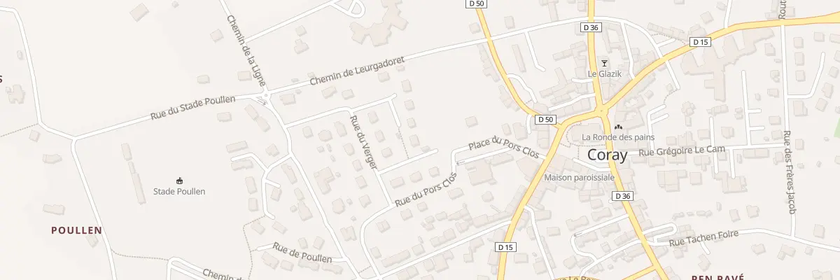 Plan du 2 Rue de Pors Clos à Coray