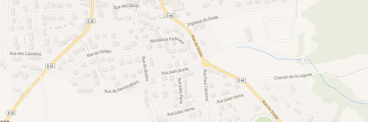 Plan du 2 Rue Jean Jaurès à Melgven
