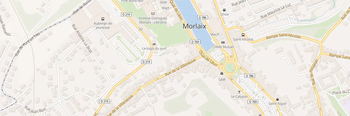 Plan du 7 Rue Villeneuve à Morlaix